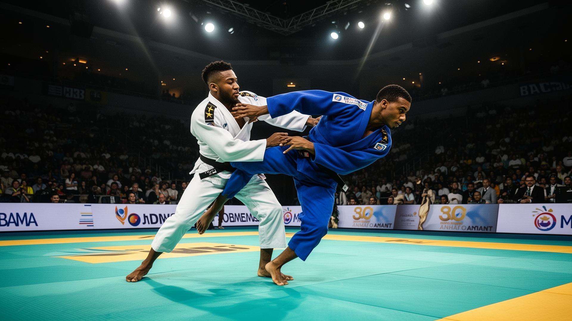 Judo competition action